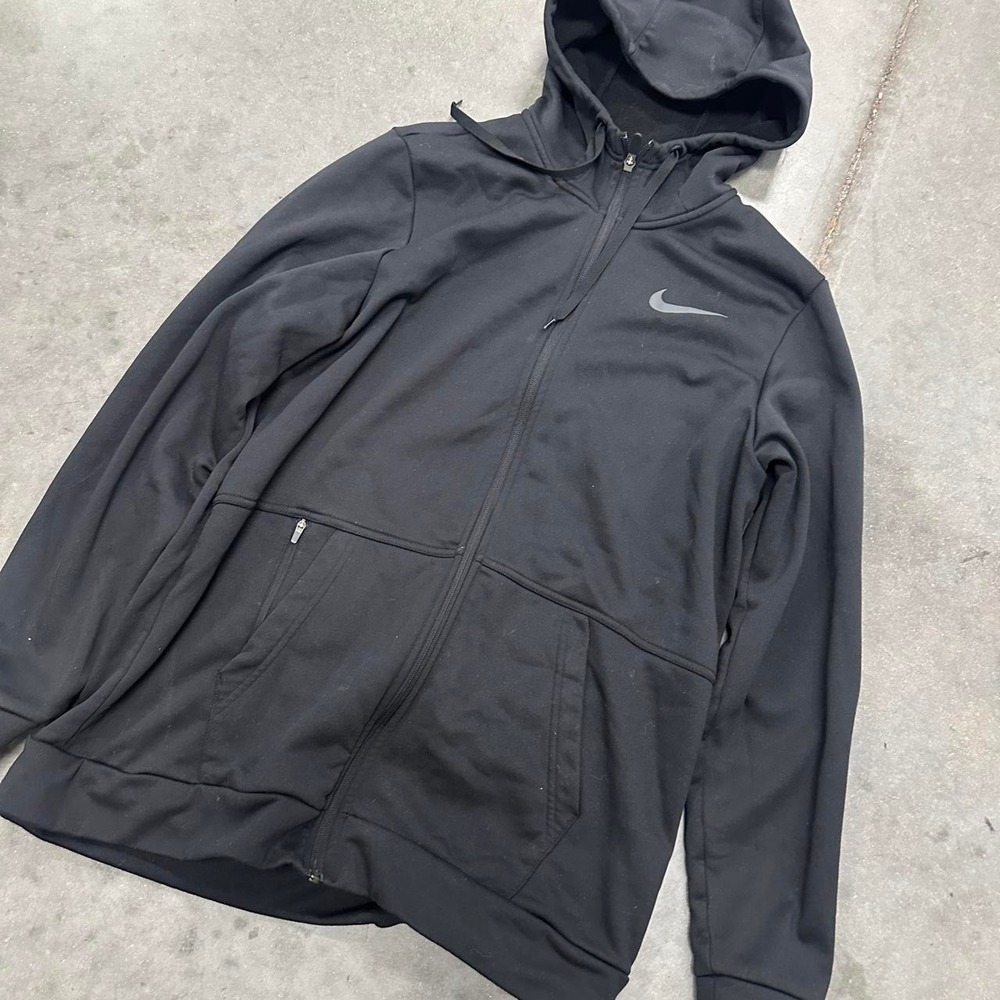 Nike Men's Black Therma-FIT full-zip training hoodie Size Large - Picture 2 of 5